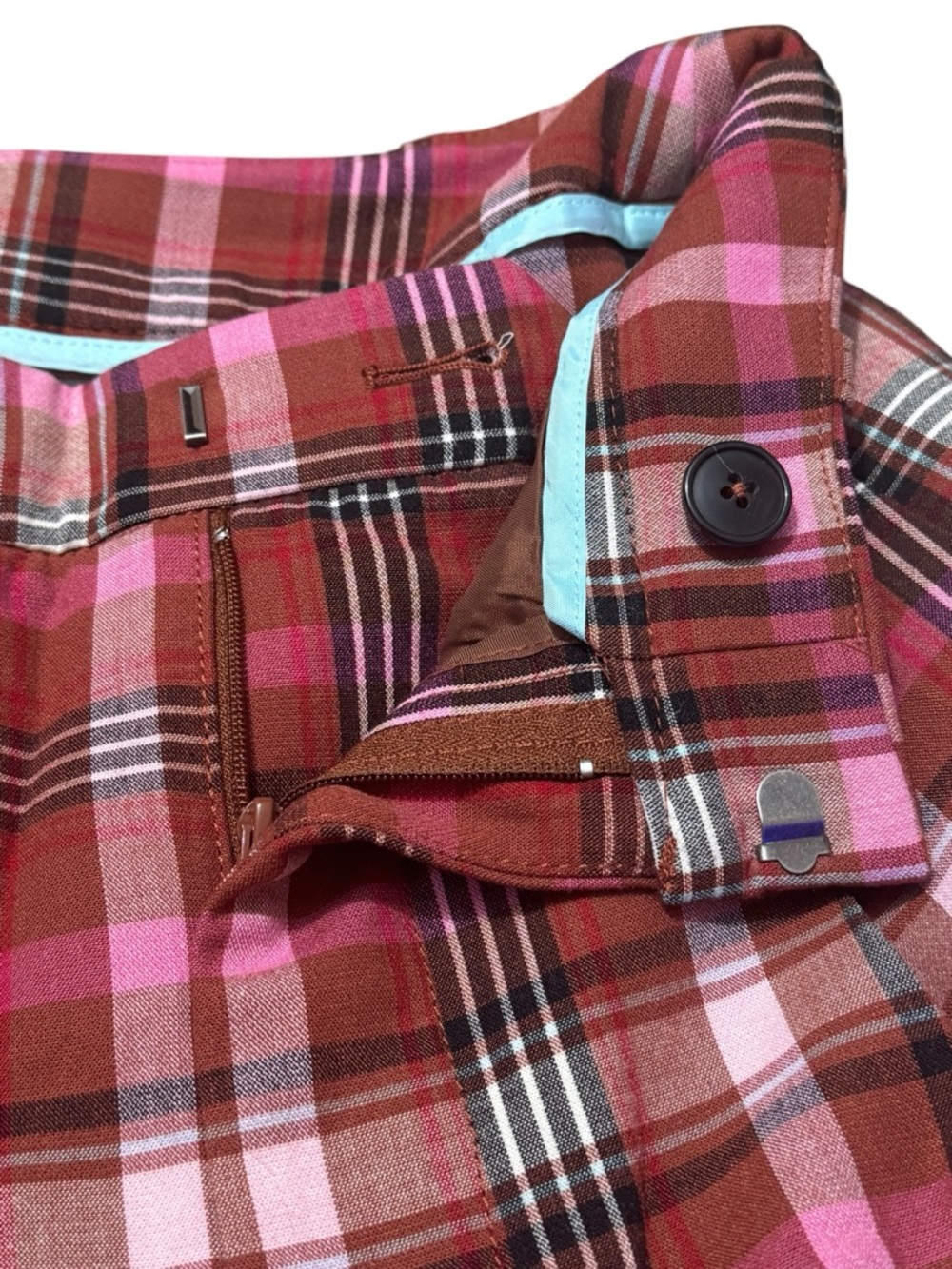 Anthropologie MAEVE The Avery Pleated Trouser Shorts Brown Plaid $98 Retail NWT - Picture 4 of 15